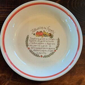 1980s Fettuccine ai fungi dish